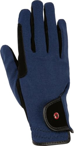 HKM Erwachsene Reithandschuhe -Professional Nubuk Lederimitat-9169 schwarz/navyXXL Hose, 9169 Navy, XXL