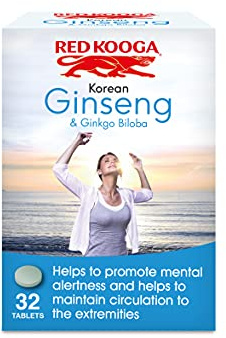 Red Kooga Ginseng Multivitamins and Minerals, with Vitamins B2, B6 and 12 and Niacin, Zinc and Iron, Pack of 32 Tablets