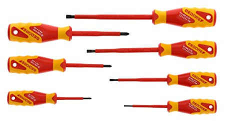 GEDORE Schraubendreher-Satz, 7-teilig, Für Schlitz- und Kreuzschlitzschrauben, VDE Geprüft, Ergonomischer Griff