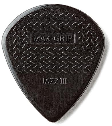 Dunlop 471P3C Jazz III Max Grip Picks carbon Fiber 1,38 mm - Plektren Set