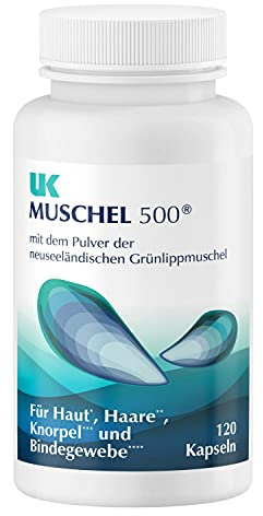 UK Muschel 500, 120 Kapseln, Unterstützung der Haut, Nägel, Bindegewebe, Knorpel, Gelenke, Knochen & Blutgefäße, Grünlippmuschelpulver, Vitamin C, Vitamin E, Zink
