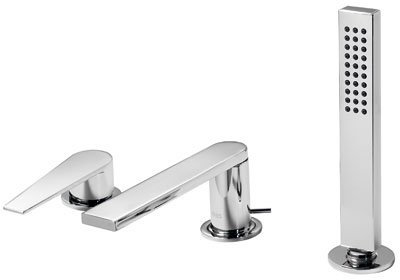 Monomando bañera de repisa CLASS con ducha anticalcárea (299.631.08). · Caudal: 3 bar – 13 l/m. · Compatible con el kit depósito ref: 200.245.01. · NOTA: ver longitud caño.