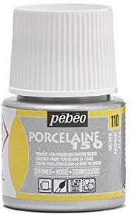 PEBEO Porcelaine Paint Shimmer 110 Vernice, Argento Brillante, 45 ml (Confezione da 1), 45 unità