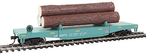 Voie h0-walthers log dump car avec troncs union pacific