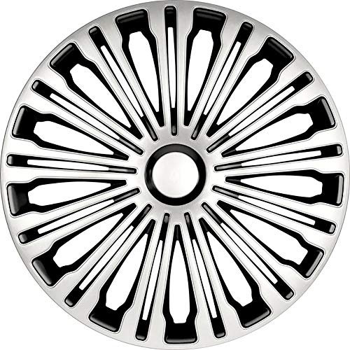 AUTO-STYLE Satz Radzierblenden Volante 17-Zoll Silber/Schwarz