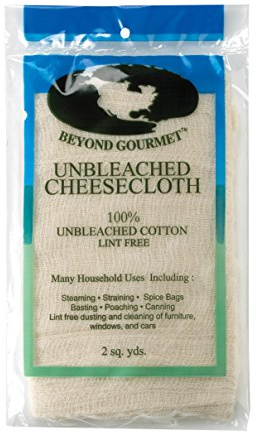 HIC Kitchen Beyond Gourmet Cheese Cloths, UNB Cheesecloth, Unbleached