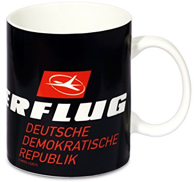 Logoshirt® Airline I Interflug DDR I porslinsmugg kaffekopp, 300 ml I diskmaskins- och mikrovågsugnssäker I färgad presentförpackning I licensierad originaldesign