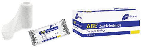 Meditrade 1725 Abe Zinkleimbinde, Unsteril, 10 cm Breite x 7 m Länge (10-er pack)