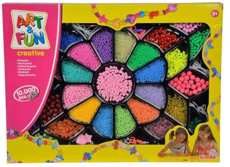 Simba 106374141 Colourful Beads for Crafts, DIY Jewellery Making
