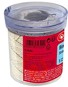 Herlitz 8743205 Bindfaden120m Pack-O-MAT Herlitz (1 Dose, Bindfaden | braun)