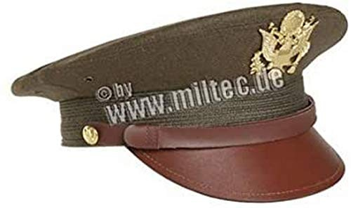 Mil-Tec Mixte Casquet.us Officier A.insigne Va (Repro) Casquette Newsie, Noir, Taille unique EU
