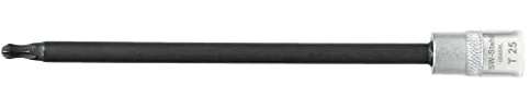 SW-Stahl 05454L Schraubendreheinsatz, 1/4, T-Profil, T25, mit Kugelkopf Schraubendreher-Einsatz für Torx I Sechskant Einsatz