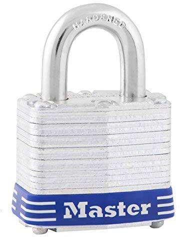 Master Lock 3EURD Laminated Padlock with Key, Grey, 5,9 x 4 x 2,1 cm, Mulit-Color