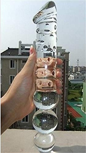Sawekin Hochwertig Groß Glasdilos Sexspielzeug Glasdildo G-punkt Penis Anal Butt Plug Masturbation Stimulator SM Spielzeug Sex-Toys Sex Spaß machen super Groß(L)