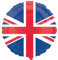 Amscan - Britische Flagge Runde Folienballons 45cm