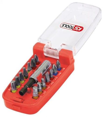 KS Tools - 918.3000 - Jeu d'embouts de vissage - embout visseuse à code couleur torsion power 1/4 - 15 pièces