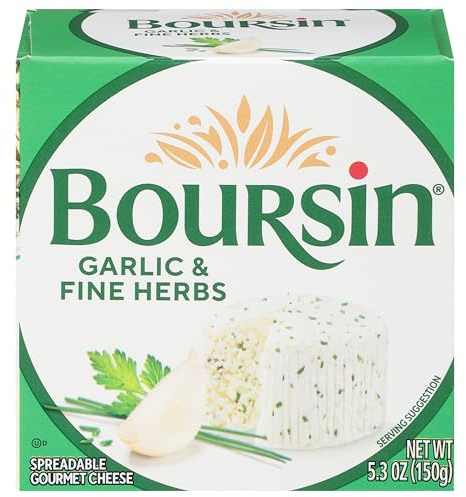 Boursin Garlic & Fine Herbs Cheese, Artisan fresh cheeses, 5.2 Ounce