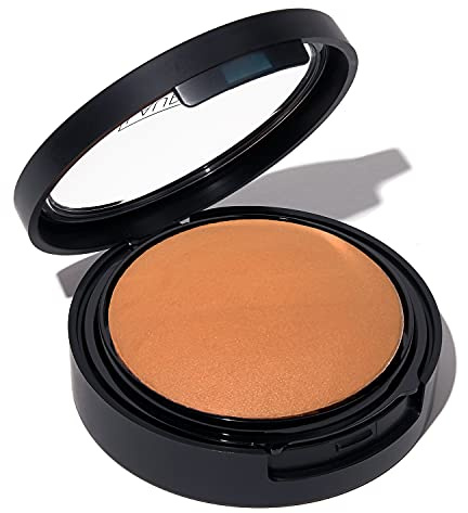 LAURA GELLER NEW YORK Baked Double Take Powder Foundation (Honey) Long-Wearing Powder, Full Coverage With Breathable Classic Matte Finish, Never Cakey With Anti-Aging Ingredients