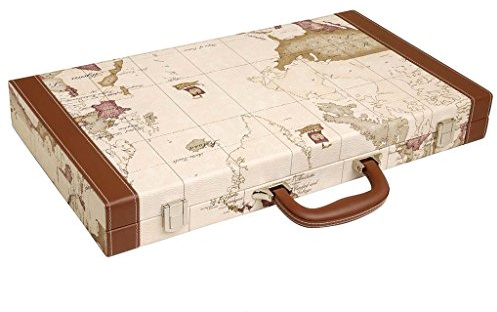 Jeu de backgammon de carte de 18 pouces - Blanc