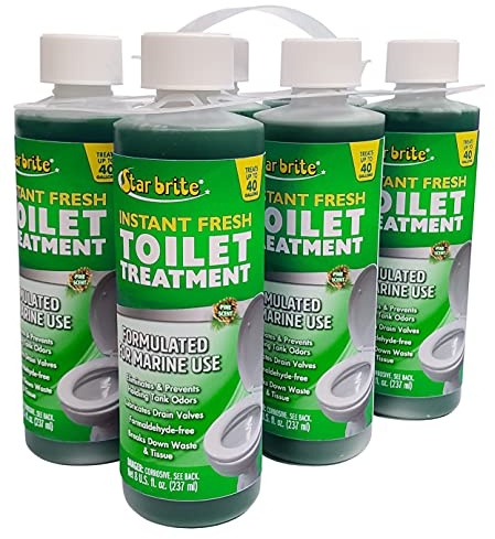 STAR BRITE Instant Fresh Toilet Treatment - Pine Scent, Odor & Waste Control, 8oz 6 Pack (071763)