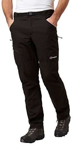 Berghaus Herren Fast Hike Light Wanderhose, wasserabweisend, Bequeme Passform, atmungsaktive Hose, Schwarz, 30 Standard (32 Zoll)