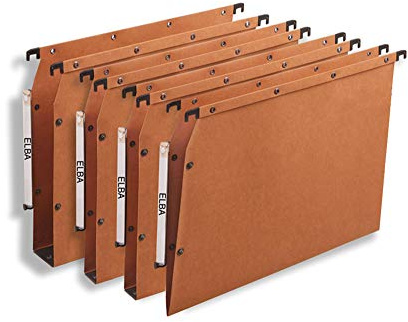 Elba 100330473 - Cartelle Sospese per Armadio Fondo V, 32.5 x 27.5 cm, Arancione