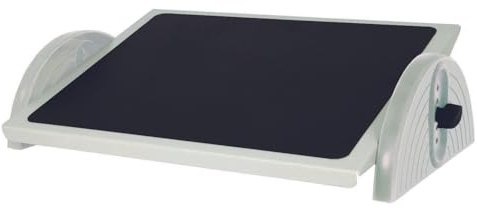 Wedo 2755037 Fußstütze (Relax steel verstellbar DIN 4556) lichtgrau, 55 x 35 x 13 cm