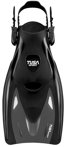 TUSA Sport Long Blade Snorkel Fins, Medium, Black