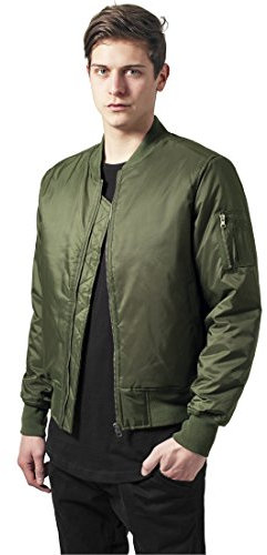 Urban Classics Herren Jacke, Blouson, Olivgrün (176), L