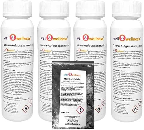 Well2wellness® set med sats med tomtemugg, 4 x 125 ml ”peppar” med peppar, pepparkakor, pepparpeppar och orientalisk krydda + gratis 10 g mentolkristall