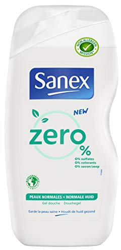 Sanex 0% Gel de ducha y baño, para pieles normales, 500 ml