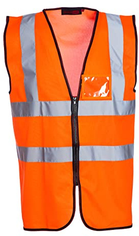 Blackrock Hi Vis Orange Executive ärmellose Warnweste Weste, Männer und Frauen in voller Länge Zip, leicht, reflektierende hohe Sichtbarkeit Sicherheitskleidung, vollständig EN zertifiziert