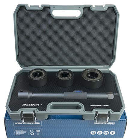 Haskyy Jeu d'outils pour 4 pièces échange embout de biellette de direction voitures Transporter I Montage Démontage Axial Articulations