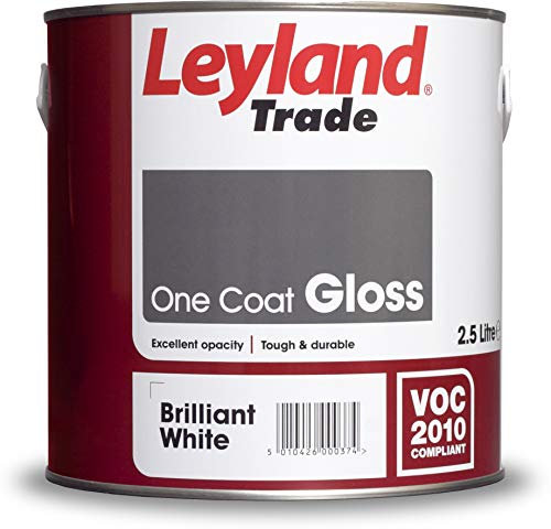 Leyland Trade One Coat Gloss Paint - Brilliant White 2.5L