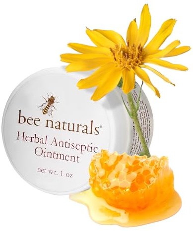 Herbal Antiseptic Ointment - Calendula, Arnica & Comfrey Oil for Minor Cuts & Scratches - Antibiotic-Free- Healing- good for cuts,scrapes, bruises, bites - Bee Naturals