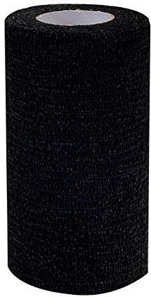 Dexter Cohesive Bandage Tape - 5cm x 4.5m Box of 6 Rolls - Sports Tape, Support Tape, Vet Wrap - Black