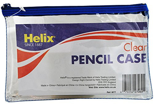 Helix Pencil Case PVC Coloured Zip 200x125mm Ref M77040