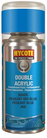 Hycote Double Acrylic Aerosol Car Spray Paint, Rover - Mid Blue, 150 ml