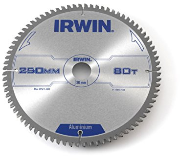 IRWIN IRW1907778 250 x 30 mm 80-Teeth Professional Kreissägeblatt - Aluminium