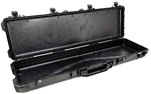 PELI 1750 Maleta de transporte larga para armas, cañas de pescar, instrumentos y otros equipos alargados, IP67 estanca, 59L de capacidad, fabricada en EE.UU., sin espuma, color negro