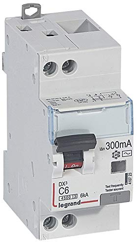 410723 Legrand Disjoncteur différentiel 6A type AC 300mA - courbe C - DX³4500 1P+N
