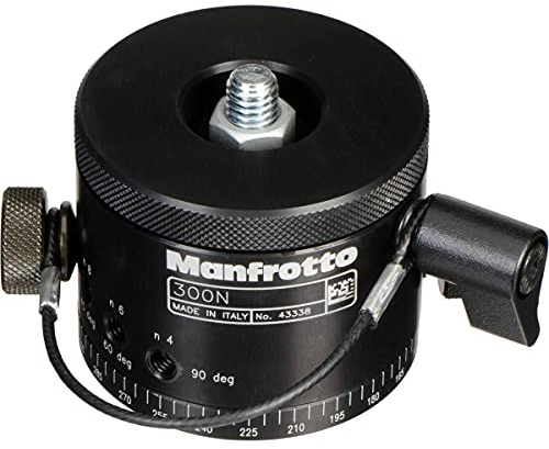 Manfrotto 300 N - Rótula para trípode (Panorámica), Negro