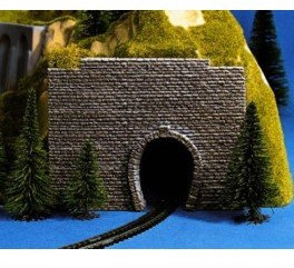 NOCH Vorsatz-Portal, Struktur-Hartschaum, 1-gleisig Tunnel-Portale, 9 x 7 cm, für Z & Oberleitung geeignet