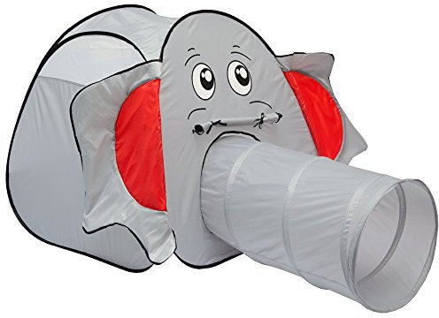 LittleTom Bällebad Elefant Mit Tunnel - 100x100x102 Spielzelt für Kinder - Indoor Spielgeräte Kinderzelt Spielzeug