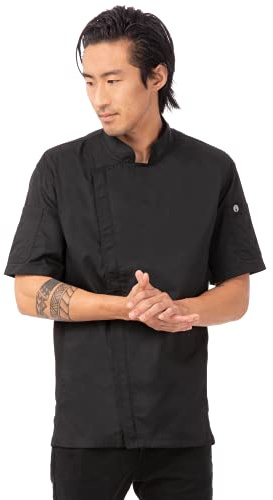 Chef Works Men's Bcsz009blkm Chef s Jacket, Black, M UK