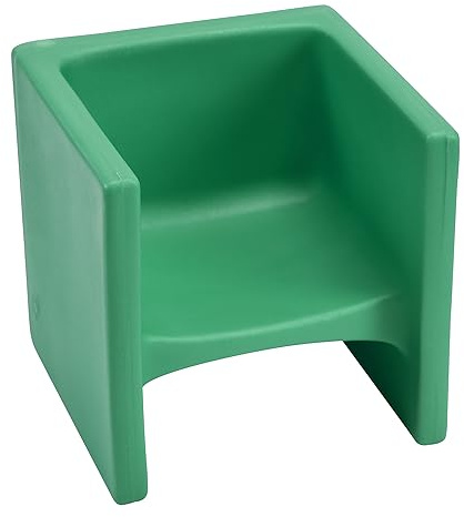 Children's Factory 3-in-1 Cube Chair for Kids, Flexible Seating Classroom Furniture, 1-Pack, Green
