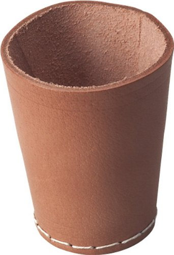 Weible 05526 - Leder-Würfelbecher Natur 9cm