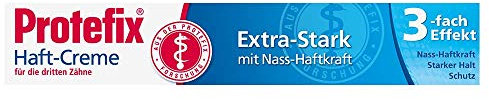 Protefix Crème adhésive extra forte pour prothèses dentaires - Extra forte avec adhérence humide - 47 g de crème