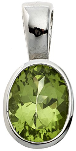 Jobo Damen-Anhänger aus 925 Sterling Silber mit Peridot Oval