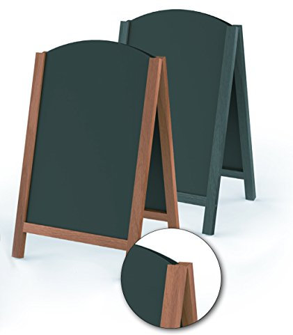 ESPOSITORE CAVALLETTO LAVAGNA IN LEGNO PER GESSI GESSETTI MENU PIATTO DEL GIORNO - 55x85 cm